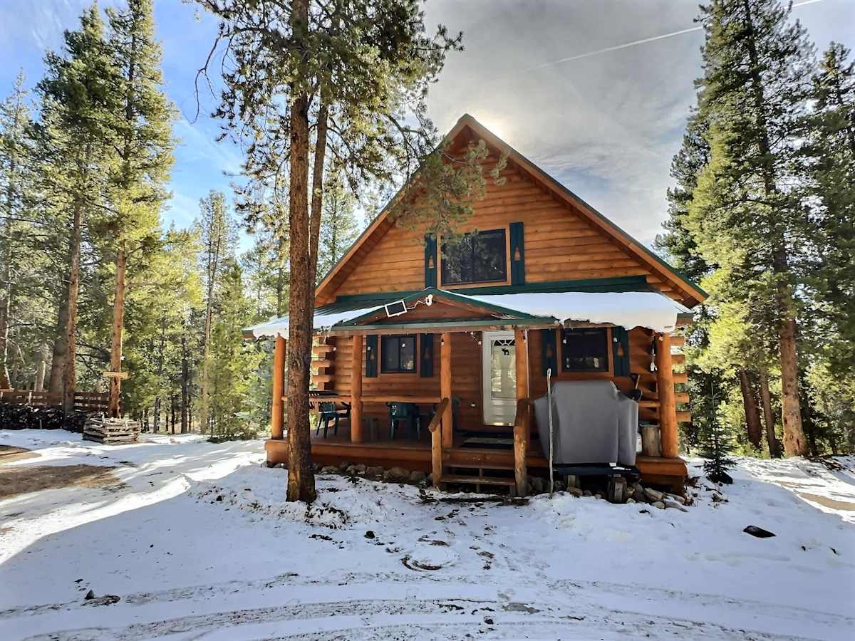 【Exterior】Log home on 6 private acres of pine — downtown Leadville is 2 miles away