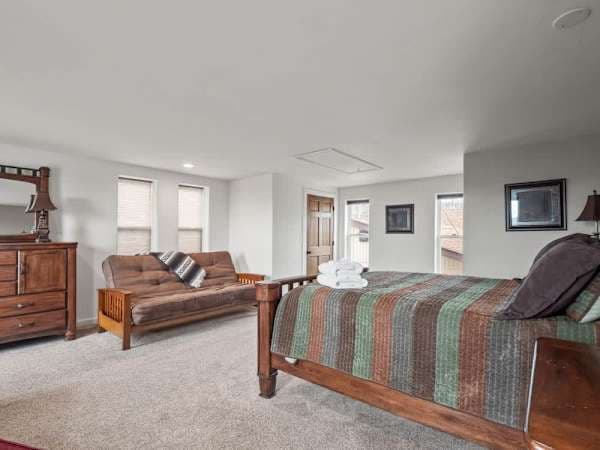 【Bedroom 2】 Second queen bed — every sleeper gets a real bed, no pull-outs.