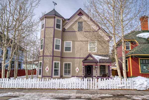 【Exterior】The Ice Palace in winter — three stories of original 1896 Victorian, two blocks from Harrison Ave.