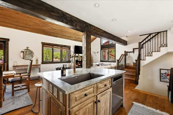 Spacious, light-filled open-plan living area perfect for entertaining
