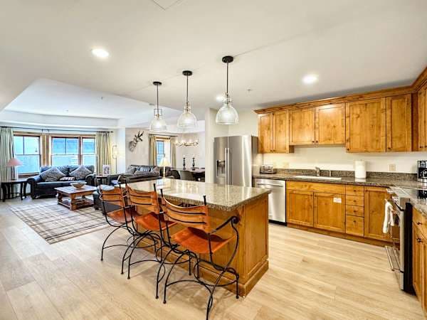 Well stocked Kitchen with room for the team to help | Listed with @BookTraverse