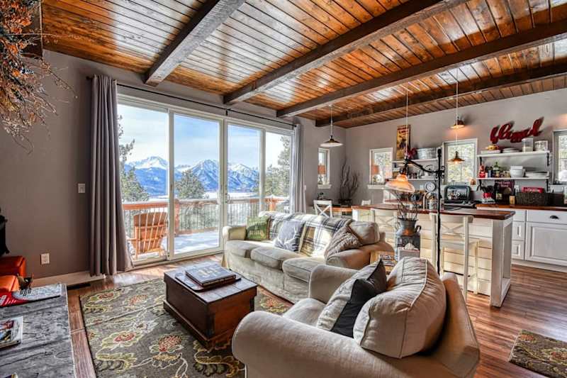 Mountain-View Cabin w/ Fireplace & Deck